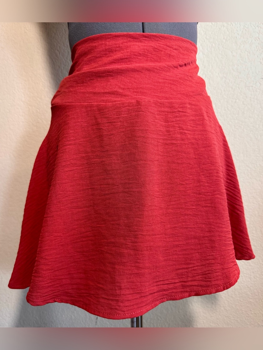 Vintage Y2K Rust Orange Scarlet Mini Skirt Originality M